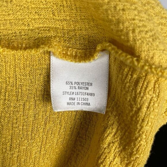 Harper Heritage Yellow Textured Twist Front Crop Top - Women’s S - Picture 6 of 7